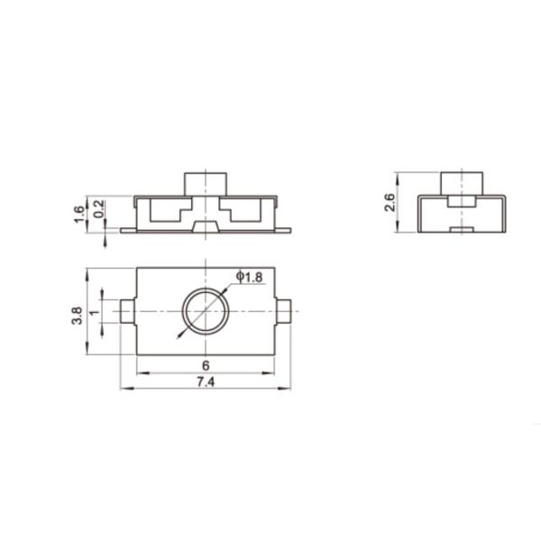 Waterproof 12 Volt Normally Closed Tactile Switch , Mini Push Button Switch