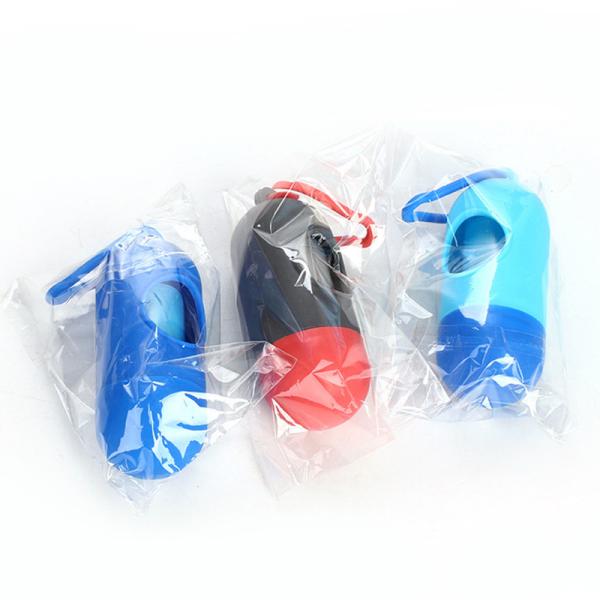 Blue Green Dog Waste Bag Holder 11.5*4.3cm Plastic Dog Poop Holder For Walks