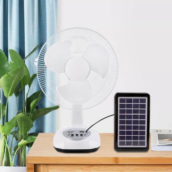 Rechargeable Solar Panel Fan Solar Powered Outdoor Fans With Remote Brushless Motor