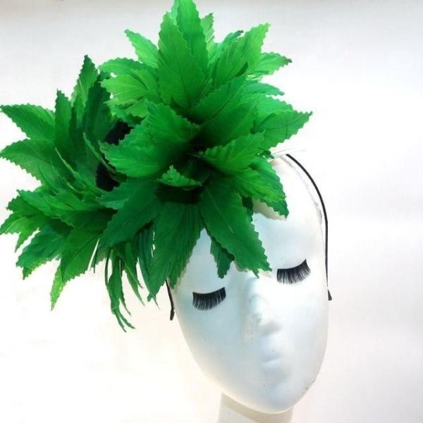 Thanksgiving Occasion Goose Green Feather Headpiece DHL FEDEX UPS Shipping