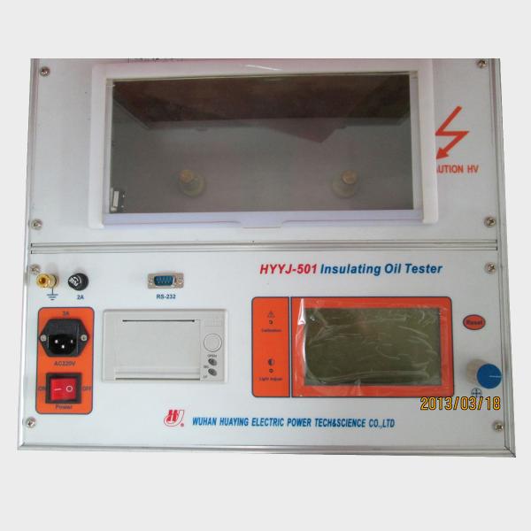 Transformer oil breakdown tester