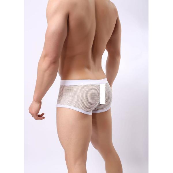 Mens Sexy Boxer Shorts Xl See Through Mesh Waistband Briefs Club Wear Customized Waistband Boxer Briefs