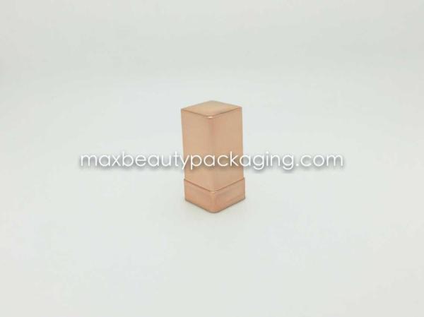 N2059 square straight nail polish cap nail polish packaging plastic cap UV metallic gold color coating finish
