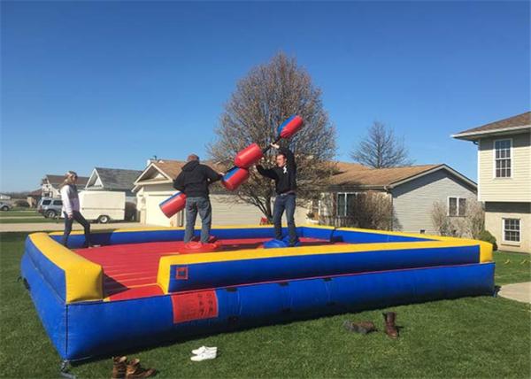 Arena esportiva inflável comercial, esportes - gladiador temático da casa do salto que Jousting