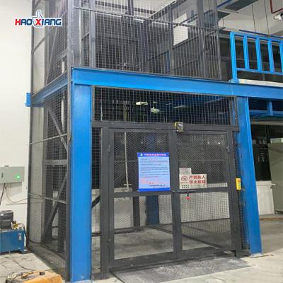 Indoor Outdoor Hydraulic Freight Elevator 8m Stroke Cargo Lift Elevator