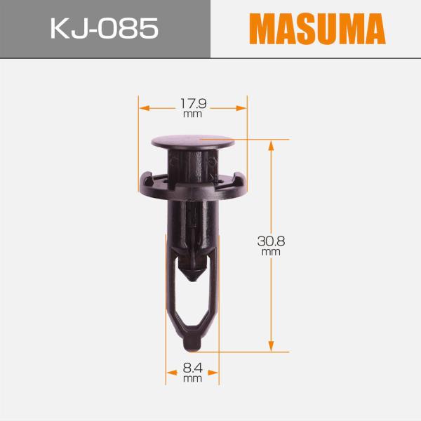 KJ-085 MASUMA Pièces universelles Pièces de pare-chocs Clips en plastique 52161-16010 90467-A0008 pour TOYOTA RAV4