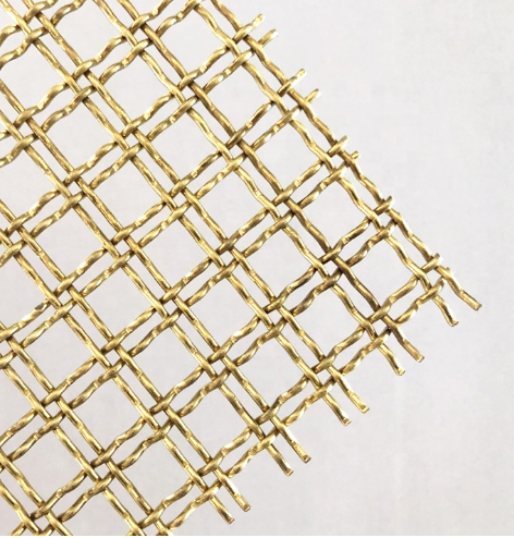 Ячеистая сеть волнистой проволки шкафов декоративная латунная 2.5mm