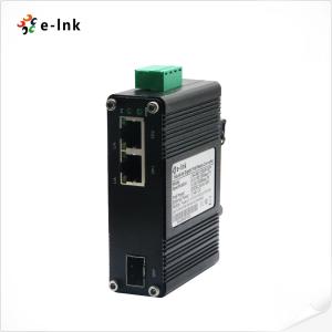 Mini Industrial 1-puerto 100/1000X SFP a 2-puerto 10/100/1000T Ethernet
