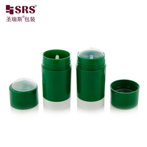 D048 Injection Custom Green Color Plastic PP PCR Deodorant Stick Container Wholesale Luxury Cosmetic Packaging