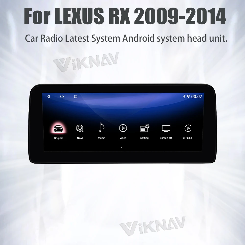 LEXUS RX 2009-2014 Послепродажный Bluetooth Автомобильное стерео Радио Обновление 12,3-дюймовый сенсорный экран