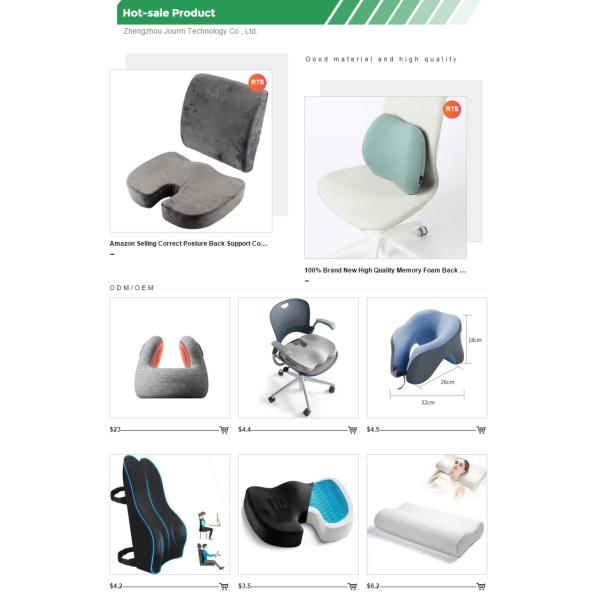 Comfortable Memory Foam Lumbar Support Car Seat Cushion for Lower Back Pain Relief