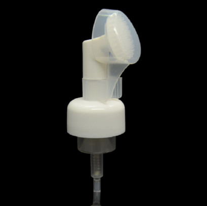 43mm Foam Bottle Brush Silicone Face Wash With Brush Facial Cleanser Brush Pump