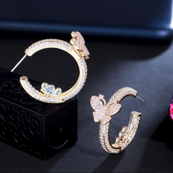 Fashion Trendy Butterfly Earring for Women Wedding Cute Butterfly Earring Butterfly Earring Jewelry for Party Gift