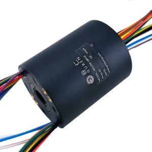 Connecteur électrique à joint rotatif à trou médian