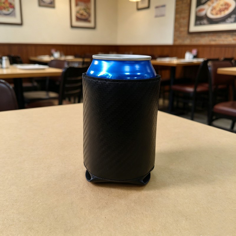 Blank Laser Engraving PU Leather Can Cooler, Laserable Faux Leather Cola Sleeve for 12oz &Slim Cans, DIY Engraved Drink Holder, Personalized for BBQ Camping Wedding