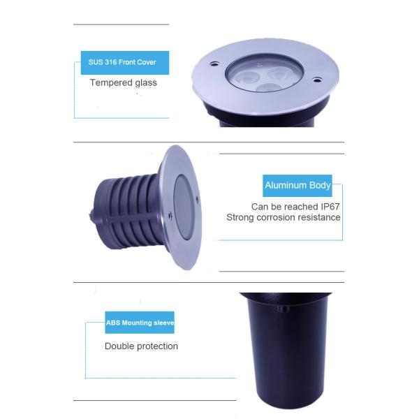 На открытом воздухе СИД в земных хороших светах, белизна светов 8W ландшафта 12V 24V 3000K теплая, IP67 водоустойчивое, низшее напряжение