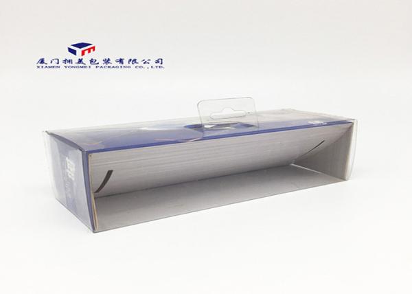 Sport Products Clear PVC Custom Plastic Box Packaging Side Ends Open 18.3X6X7cm