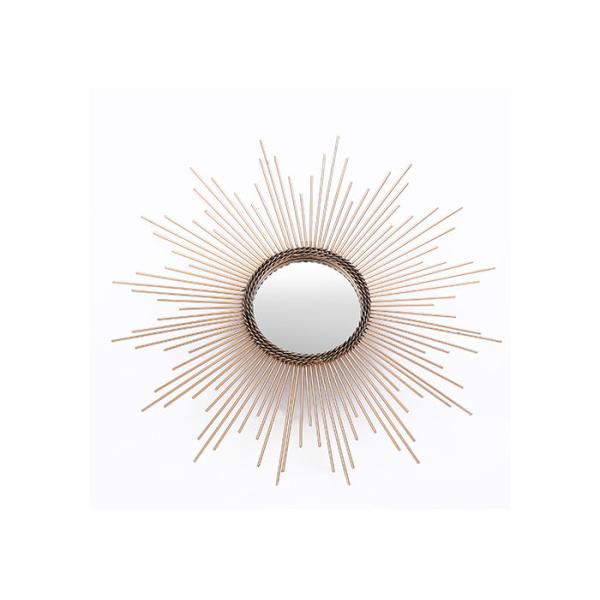Living Room Wall Decorative Metal Framed Mirror Gold Sunburst Wall Mirror