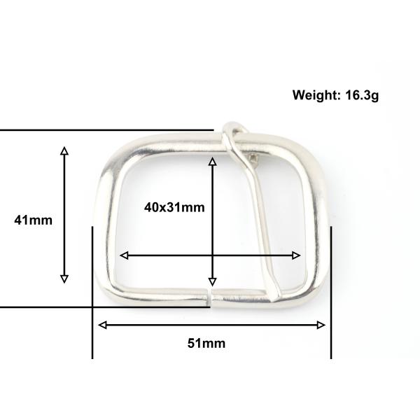 Square Metal Belt Buckle , Leather Bag Hardware For Handbags Garments