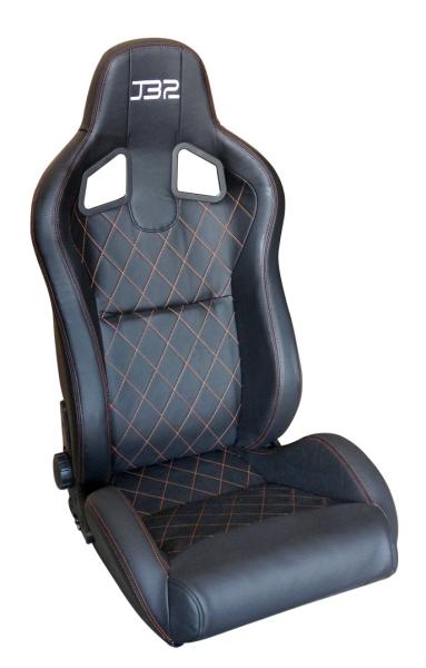 Luxury Custom Leather Racing Seats In Black , Red , Blue , Yellow , Gray