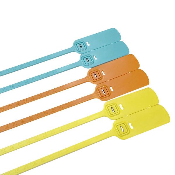 Disposable Plastic Tamper Proof Self Seal Lock Customized Logo Plastic Strip Seals Plastic Seal 30cm For Bank