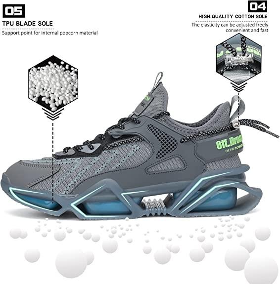 Sakitama Stretch Breathable Mesh Upper Non Slip Casual Shoes Blade Tennis Shoes