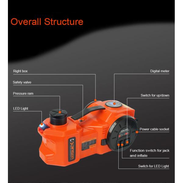 5 Ton Electric Hydraulic Car Jack ASME PASE-2014 Approved 0.65m Air Hose