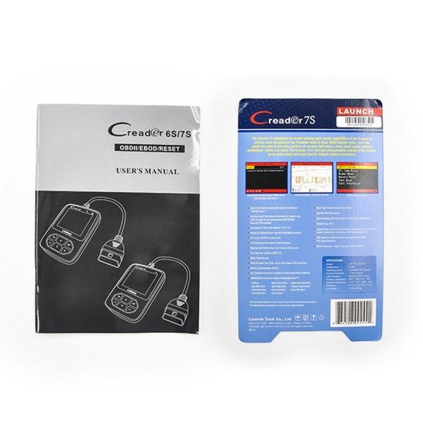 O apoio do leitor de código do lançamento x431 Creader 7S OBDII diagnostica e lubrifica a função de restauração