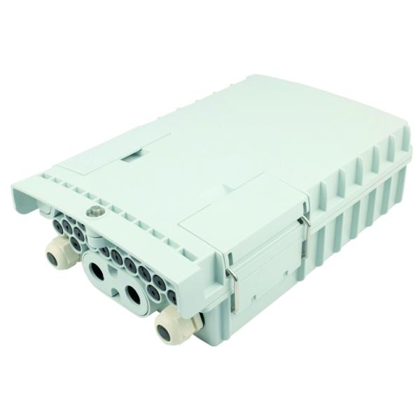 Caixa de distribuição de fibras de material PC ABS para acesso FTTH de 16 núcleos em montagem de poste de parede