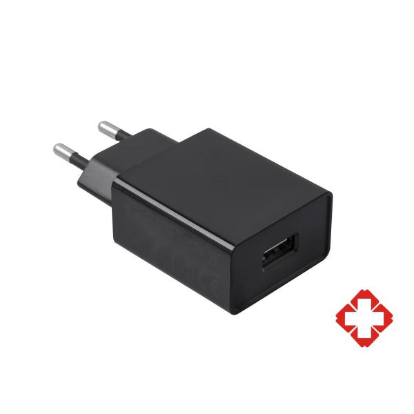 EN/IEC 60601 Certified 5V 2A 2.4A Medical Power Supply AC Adapter | 12V USB Charger with EU Plug for Healthcare Devices