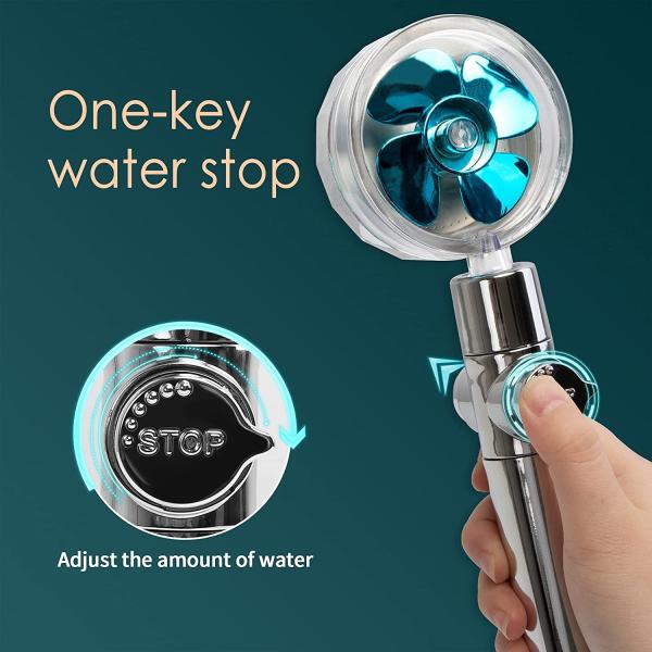 Solid Brass 59 Material Brass Finish High Pressure Massage Shower Head With Filter