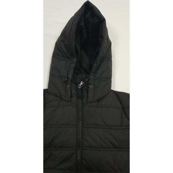 Navy Blue Mens Hooded Padded Jacket Mens Padded Parka With Hood Black