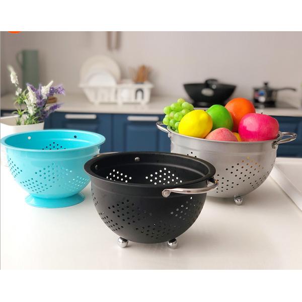 Handheld Rustproof 0.5kg Steel Fruit Basket Powder Coating