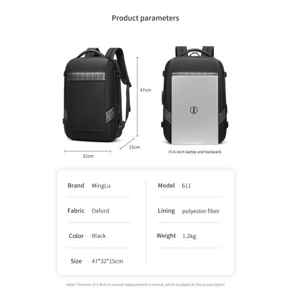 Оксфордская школа противоугонная рюкзак водостойкий ноутбук сухой пакет 20-39 литров