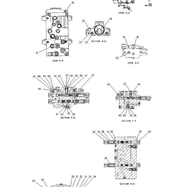 Клапан основного управляющего воздействия экскаватора E308 на модулирующая лампа 1907717 экскаватора