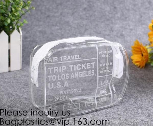 Girls clear PVC hot Cosmetic Bag Travel Cosmetic Makeup Pouch with Zipper and Washable,glitter pvc cosmetic pouch