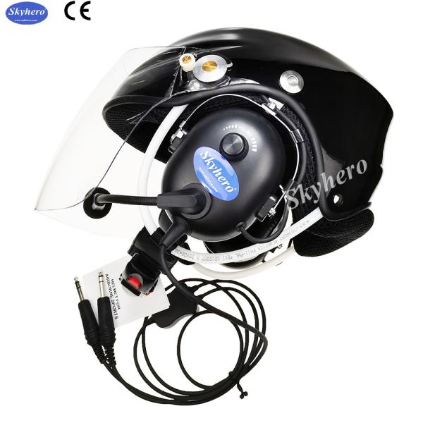 Black Aviation helmet high quality aircraft helmet light fly helmet for sale fiber glass Pilot helmet