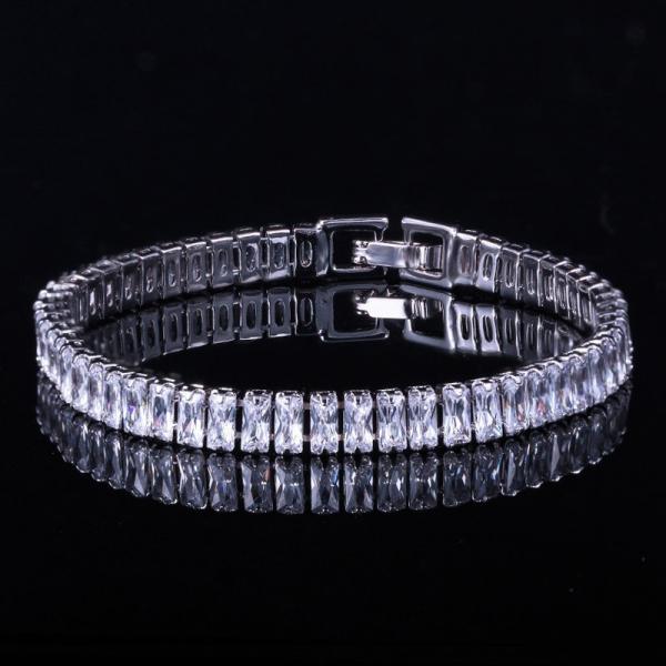 Beautiful Marquise Cut White Cubic Zircon Stone Bracelet Women Bracelet Party CZ Tennis Bracelet for Brides Jewelry
