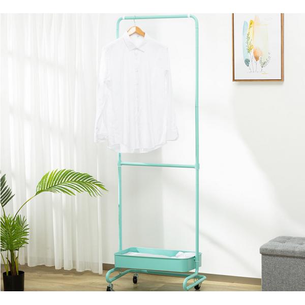 Mobile 61.5cm Length 45kg Bearing Steel Clothes Rack