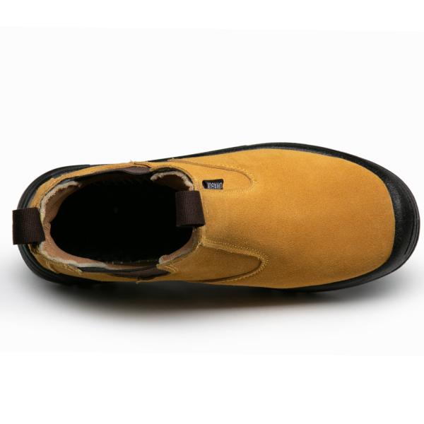 Waterproof Steel Toe Cap Chelsea Boots Mens Yellow Work Boots