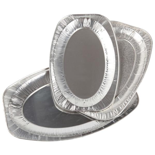 Dish Aluminum Foil Pans 20 - 200mic Thickness For High Grade Fast Food