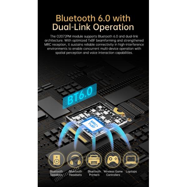 Qcalcomm QCC2072 Module Wi-Fi 7 Module Tri-Band 2.4/5/6GHz 5.8Gbps Rate M.2 PCie wifi Modules With VR/AR/Robot