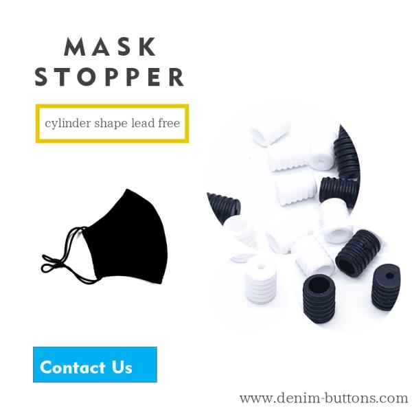 Black Color Stopper Toggle Cord Locks For Production Face Masks