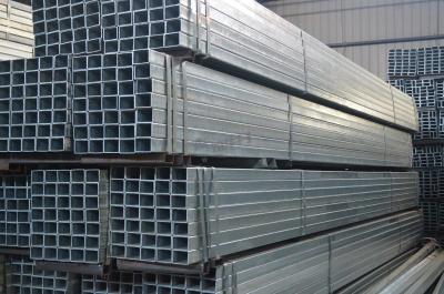 Flat End Welded Galvanized Iron Tube , 0.25mm - 2.5mm Galvanized Square Tubing