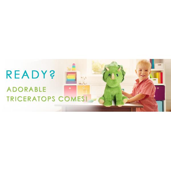 Factory Wholesale Price MORISMOS 24.4 Inch Large Green Triceratops Dinosaur Stuffed Animal Toy Cute Style Gift for Boys Girls