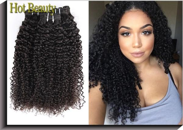 Malaysian Human Hair Weave Grade 6A Virgin Hair Kinky Curly Natural Black Color 1b#