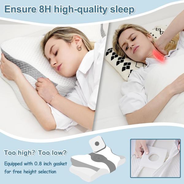 NECK Pain Relief Solution Memory Foam Contour Pillow for Side Back Stomach Sleeper