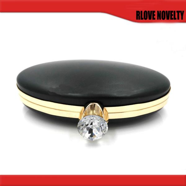 Factory made 137*202 mm gold evening clutch bag iron frame metal purse frame with hard shell