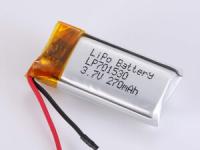 LP701530 3.7V 270MAH Lithium Polymer Battery with PCM and Short Circuit Protection