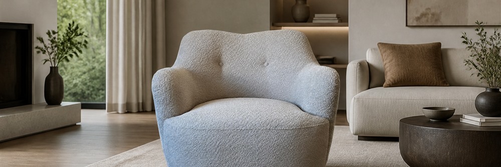 Contemporary Two-Button 1-Seater Swivel Lounge Chair TR-H005